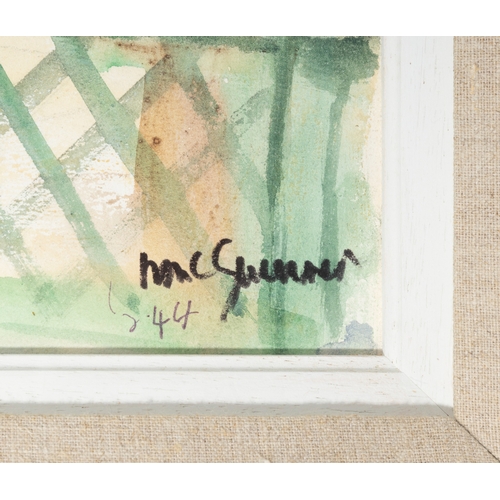 68 - Norah McGuinness HRHA (1901-1980)  The Four Courts from the South Quays, Dublin (1944)  Gouache, 43 ... 