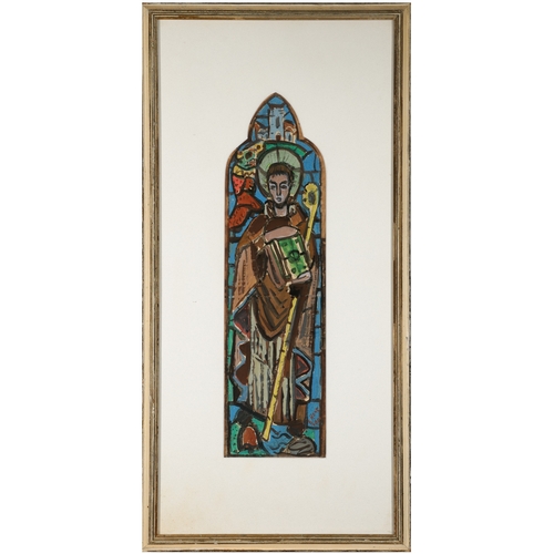 69 - Evie Hone HRHA (1894-1955)  St. Columba, Cartoon for Stained Glass Window, St. John’s Church, Malone... 