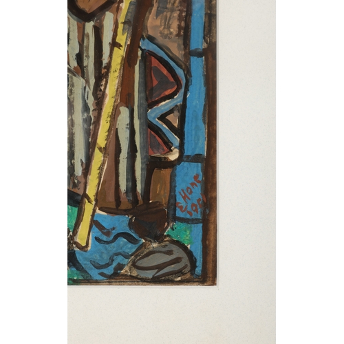 69 - Evie Hone HRHA (1894-1955)  St. Columba, Cartoon for Stained Glass Window, St. John’s Church, Malone... 