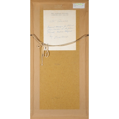 69 - Evie Hone HRHA (1894-1955)  St. Columba, Cartoon for Stained Glass Window, St. John’s Church, Malone... 