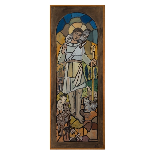 71 - Evie Hone HRHA (1894-1955)  The Good Shepherd - original cartoon for the stained-glass window at The... 