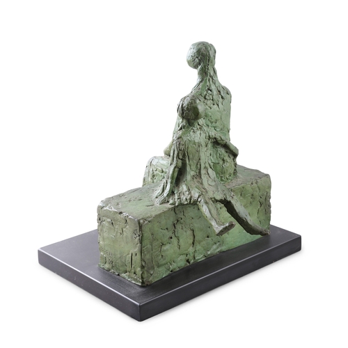 75 - Melanie Le Brocquy HRHA (1919 - 2018)  At an Art Gallery II Bronze, on black marble base, 25 x 24 x ... 