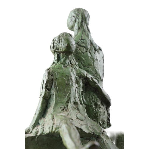 75 - Melanie Le Brocquy HRHA (1919 - 2018)  At an Art Gallery II Bronze, on black marble base, 25 x 24 x ... 