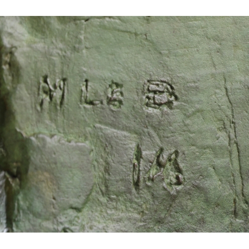 75 - Melanie Le Brocquy HRHA (1919 - 2018)  At an Art Gallery II Bronze, on black marble base, 25 x 24 x ... 