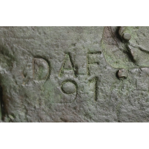 75 - Melanie Le Brocquy HRHA (1919 - 2018)  At an Art Gallery II Bronze, on black marble base, 25 x 24 x ... 