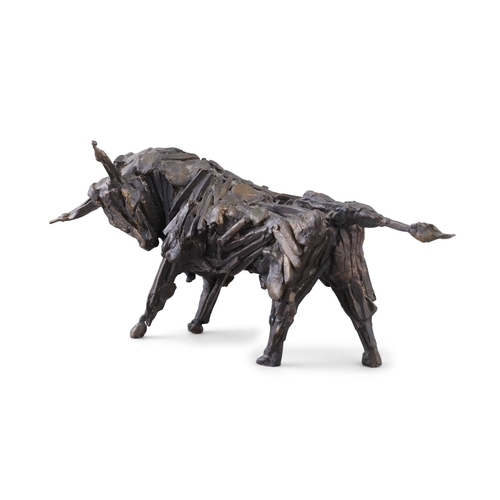 77 - John Behan RHA (b.1938)  Bull (1980) Bronze, 41 x 16 x 19cm high (16 x 6¼ x 19½high) Signed and date... 