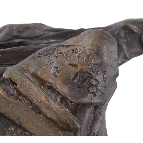 77 - John Behan RHA (b.1938)  Bull (1980) Bronze, 41 x 16 x 19cm high (16 x 6¼ x 19½high) Signed and date... 