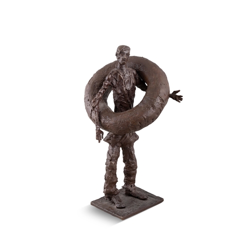 78 - John Behan RHA (b.1938)  Migrant (2020) Bronze, 45cm (h) (17¾'') Signed and dated 2020