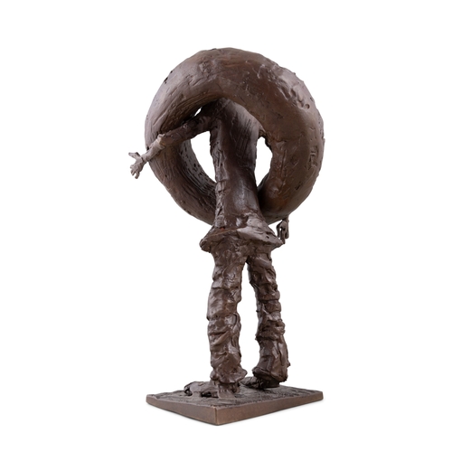 78 - John Behan RHA (b.1938)  Migrant (2020) Bronze, 45cm (h) (17¾'') Signed and dated 2020