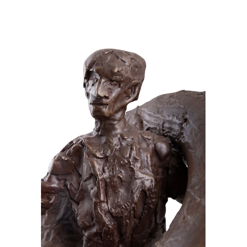 78 - John Behan RHA (b.1938)  Migrant (2020) Bronze, 45cm (h) (17¾'') Signed and dated 2020