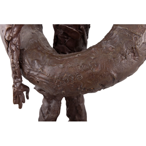 78 - John Behan RHA (b.1938)  Migrant (2020) Bronze, 45cm (h) (17¾'') Signed and dated 2020