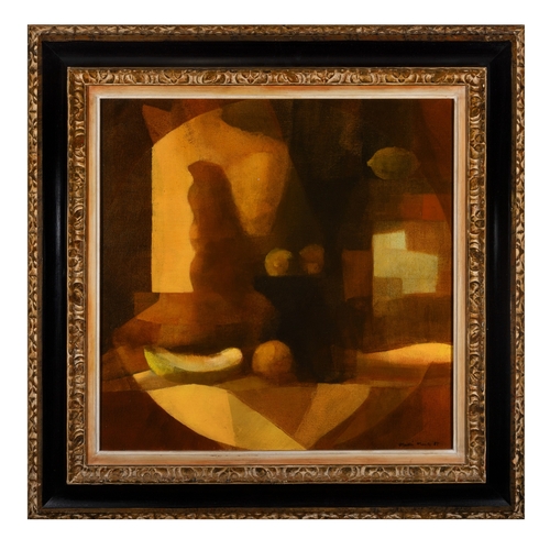 79 - Martin Mooney (b.1960)  Still Life (1987)  Oil on canvas, 54.5 x 54.5cm (21½ x 21½)  Signed and date... 