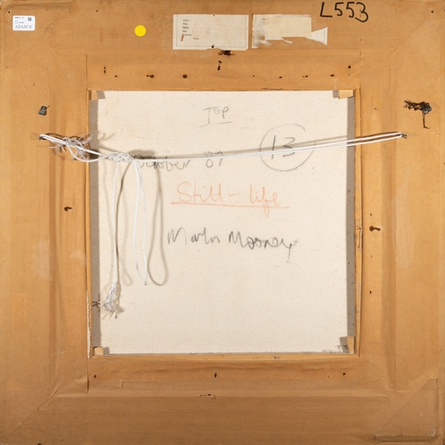 79 - Martin Mooney (b.1960)  Still Life (1987)  Oil on canvas, 54.5 x 54.5cm (21½ x 21½)  Signed and date... 