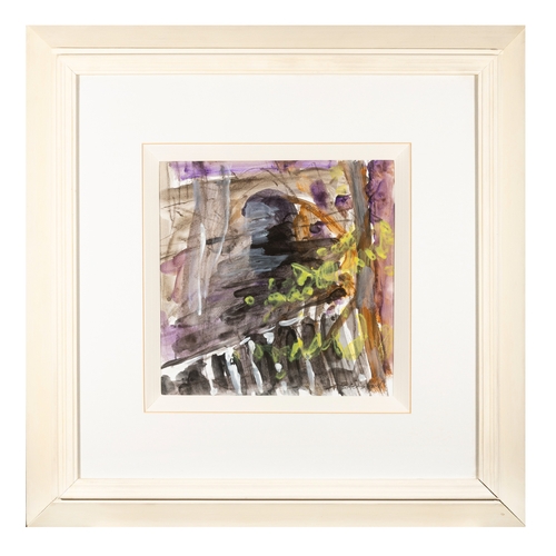 9 - Basil Blackshaw HRUA HRHA (1932-2016)  The Bridge Oil on board 29 x 29cm (11½ x 11½) Signed  Provena... 