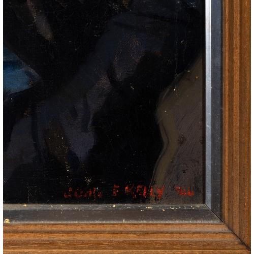 97 - John F. Kelly RHA (b.1921)  Portrait of a Young Man (1944) Oil on canvas, 40 x 29cm (15¾ x 11½'') Si... 