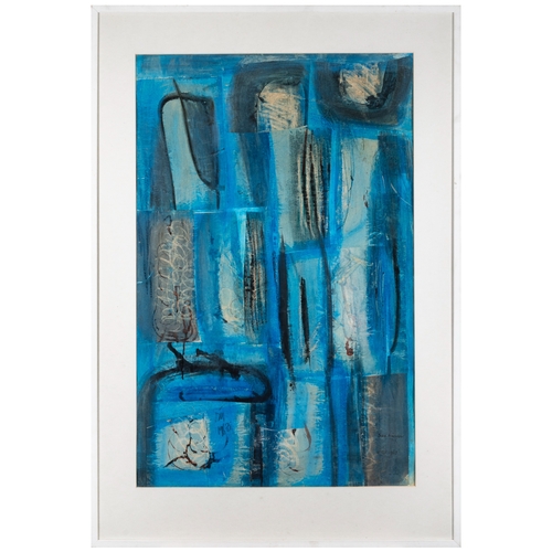 99 - Tony O'Malley HRHA (1913-2003)  Sea Window, (1963) Mixed media on paper, 88 x 56cm (34½ x 22'') Sign... 