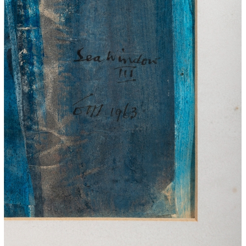 99 - Tony O'Malley HRHA (1913-2003)  Sea Window, (1963) Mixed media on paper, 88 x 56cm (34½ x 22'') Sign... 