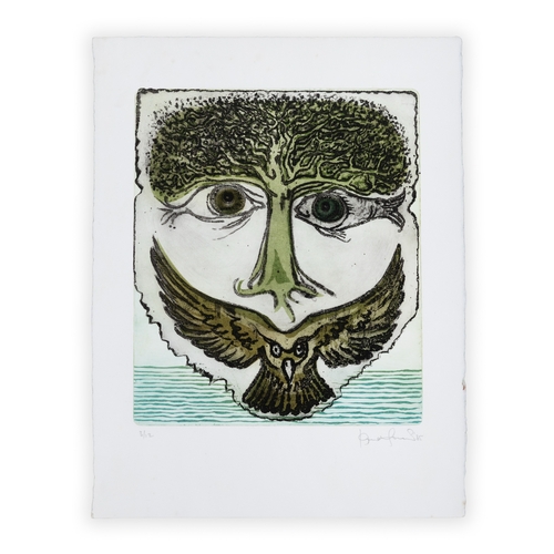 11 - Jan de Fouw (Dutch, 1929 –2015) Green Man Aquatint and etching, 37 x 29cm Signed, numbered 3/12 and ... 
