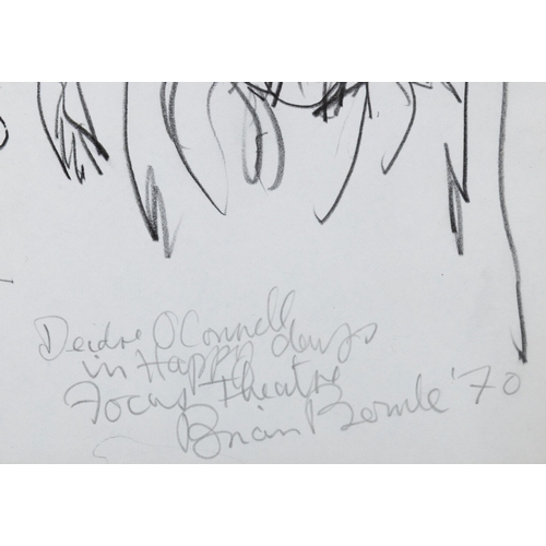 13 - Brian Bourke HRHA (b.1936) A collection of four figure studies Pencil, each 30 x 42cm  One signed an... 