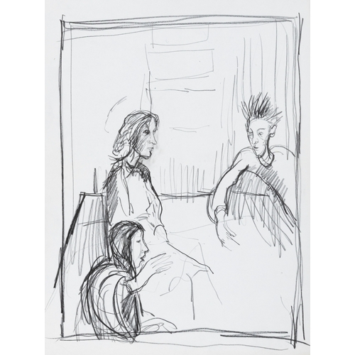 13 - Brian Bourke HRHA (b.1936) A collection of four figure studies Pencil, each 30 x 42cm  One signed an... 