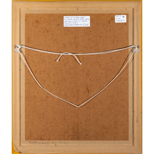 40 - Mainie Harriet Jellett (1897-1944)  Study of a Male Nude Pencil, 30 x 24cm Signed and dated 1919