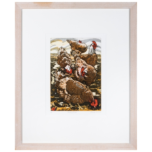 5 - PAMELA LEONARD (B.1940)  Pecking Order  Etching, 26 x 19cm  Signed, inscribed with title and numbere... 