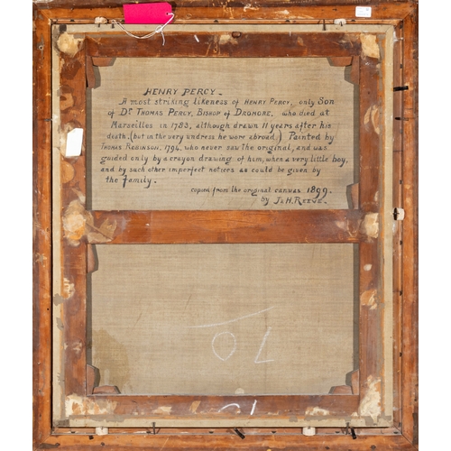 571 - ENGLISH SCHOOL LATE 19TH CENTURY AFTER THOMAS ROBINSON (c.1767 - 1810) Portrait of Henry Percy, seat... 