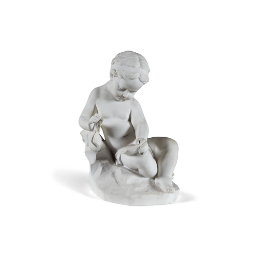 624 - AFTER LORENZO DAL TORRIONE,  A composite sculpture of a seated child with a book. 45cm high