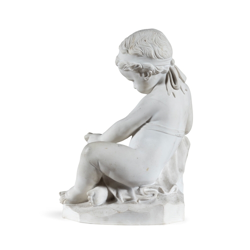 624 - AFTER LORENZO DAL TORRIONE,  A composite sculpture of a seated child with a book. 45cm high