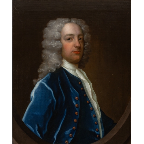 JAMES LATHAM (1696-1747) Portrait of a gentleman, half-length, in a ...