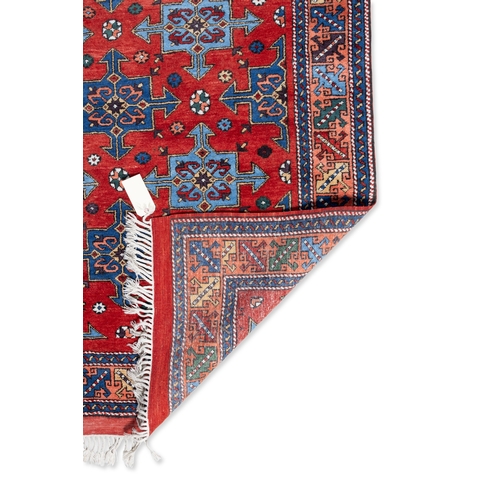 639 - A LARGE TURKISH DOBAG, 310 x 210CM   the large rectangular field woven with multiple cruciform motif... 
