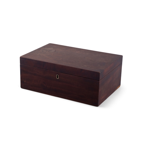 268 - A MAHOGANY BOX, 19TH CENTURY   30cm wide x 12cm high