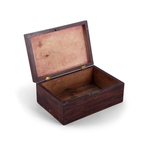 268 - A MAHOGANY BOX, 19TH CENTURY   30cm wide x 12cm high
