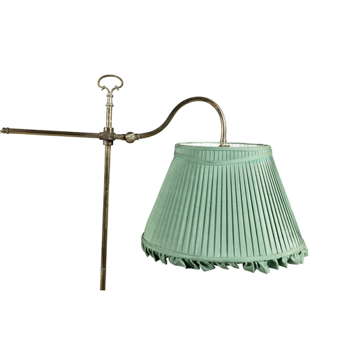 308 - A BLACK AND GOLD JAPANNED STANDARD LAMP AND READING TABLE, (E)   c. 157cm high     ELECTRICAL GOOD I... 