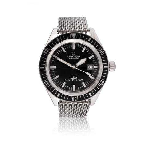 96 - CERTINA DS SUPER PH500M REF. ISO 6425, STAINLESS STEEL A modern diver's wristwatch  Year: 2025 Dial:... 