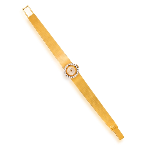 86 - PATEK PHILIPPE: A LADY'S 18K GOLD AND DIAMOND COCKTAIL WATCH, CIRCA 1960  20-jewel manual wind movem... 