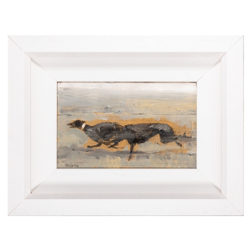 20 - Basil Blackshaw HRHA RUA (1932-2016)  Coursing: Crebilly Oil on board, 15 x 23cm (6 x 9) Signed Hugh... 
