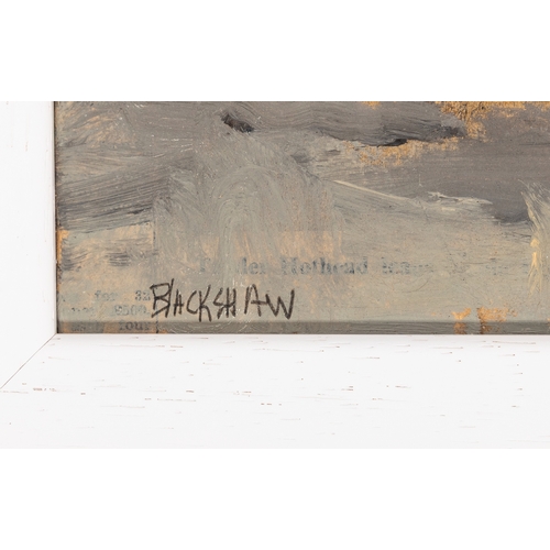 20 - Basil Blackshaw HRHA RUA (1932-2016)  Coursing: Crebilly Oil on board, 15 x 23cm (6 x 9) Signed Hugh... 