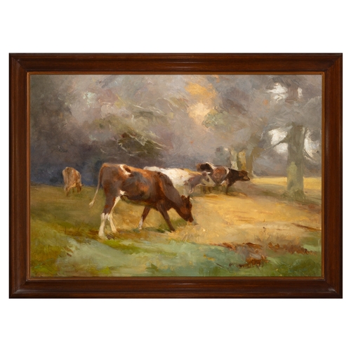 31 - Mildred Anne Butler RWS (1858-1941)  Cattle grazing, Kilmurry Oil on canvas, 66 x 96.5cm (26 x 38'')... 