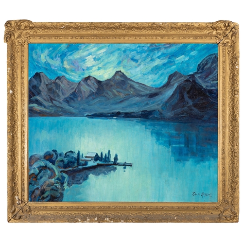 8 - Grace Henry HRHA (1868-1953)  Lac d'Annecy Oil on canvas, 50 x 61cm (19¾ x 24'') Signed