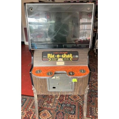 1 - Two or four player Ric-O-Chet game machine, made by Allied's, sold as a restoration project, board r... 