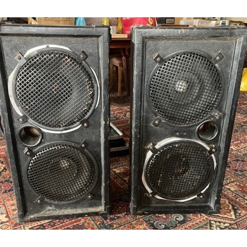 3 - Pair of unbranded 100W standard PA speakers 80cmx26cmx42cm - collection by appointment only please