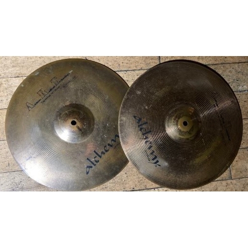 36 - Alchemy pair of cymbals Art hi hats - collection by appointment only please
