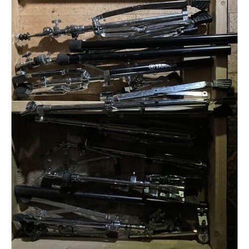 39 - Quantity of drum hardware, including snare, cymbal stand etc - collection by appointment only please