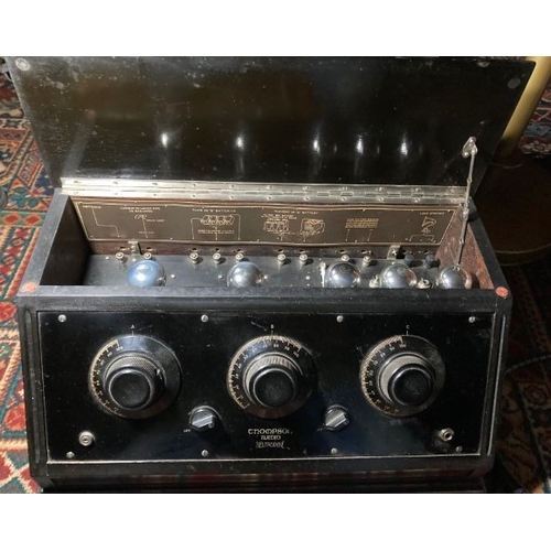 51 - c1920's Thompson radio model 560 Neutrodyne, complete with valves unrestored all original condition ... 