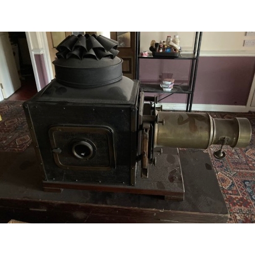 7 - Victorian magic lantern and lens without light burner - collection by appointment only please