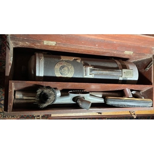 8 - Early Electrolux vacuum cleaner in original wooden case with attachments - collection by appointment... 