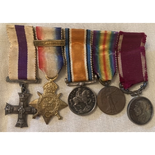 111 - Set of five miniature WWI medals