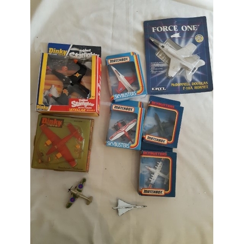 115 - Collection of 1980's Dinky matchbox and other model airplanes