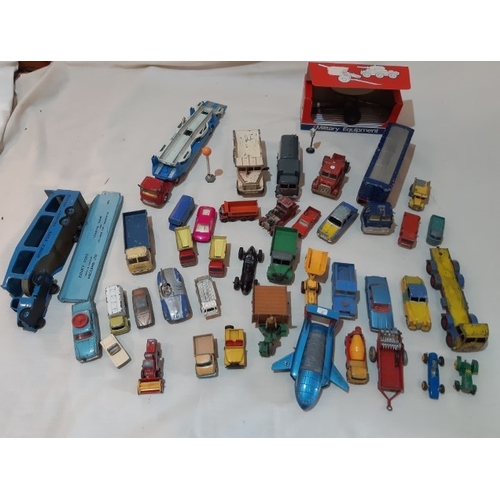 116 - A collection of early used diecast toys, to include Dinky, Corgi and Lesney